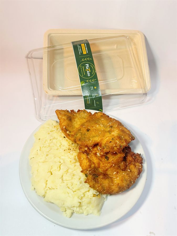 Suprema de pollo con puré
